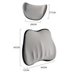 Auto-Nackenkissen aus Memory-Schaum, Auto-Nackenstütze, Seidenkissen, Autositz-Nackenkissen, Headrest Black, Headrest Coffee, Headrest Gray, Lumbar Pad Coffee, Lumbar Pad Black, Lumbar Pad Gray – Bild 3