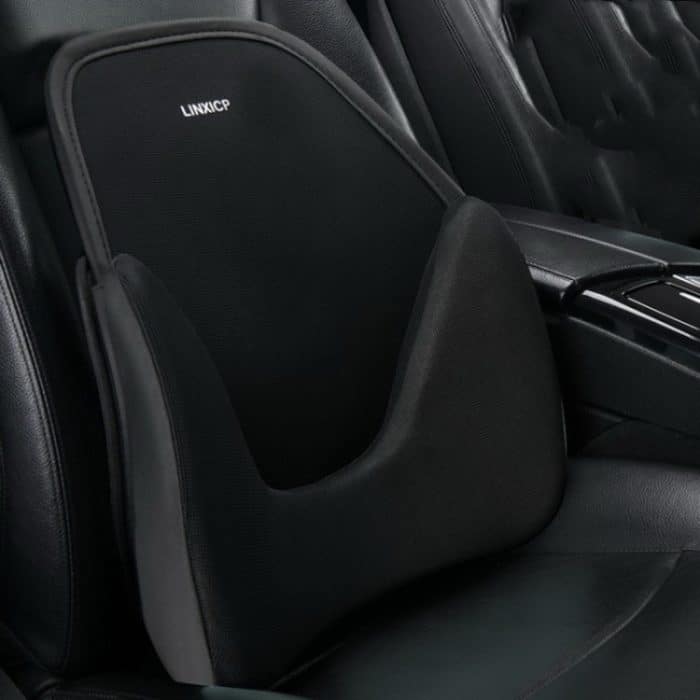 LINXICP 3-in-1-Lendenkissen für Autositze, Sommer-Spezial-Memory-Schaum, atmungsaktives Auto-Rückenpolster – Bild 1