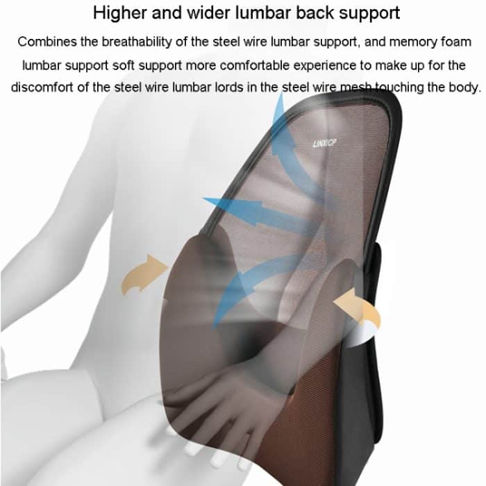 LINXICP 3-in-1-Lendenkissen für Autositze, Sommer-Spezial-Memory-Schaum, atmungsaktives Auto-Rückenpolster – Bild 4