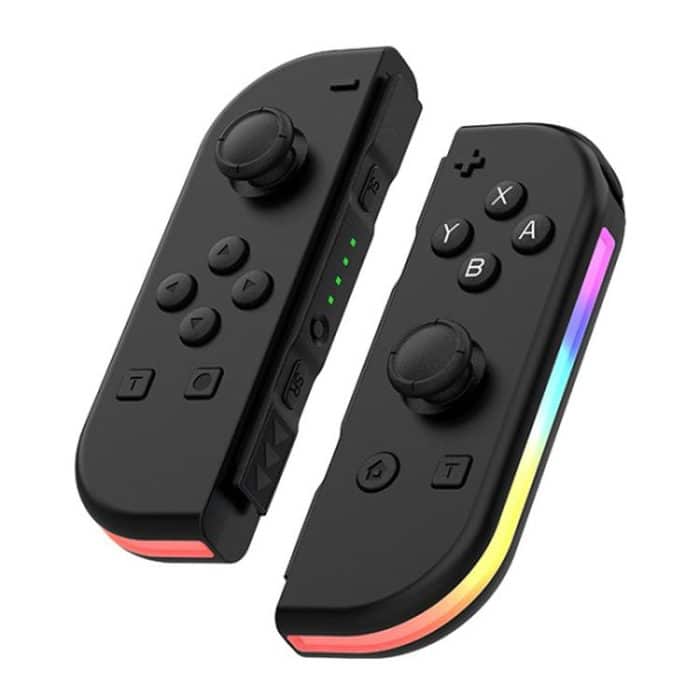 JOY-02 Gaming Left And Right Handle With RGB Lights Body Feel Bluetooth Gamepad For Switch / Switch OLED / Switch Pro / Switch Lite / Switch Joycon, Black, Grey – Bild 1