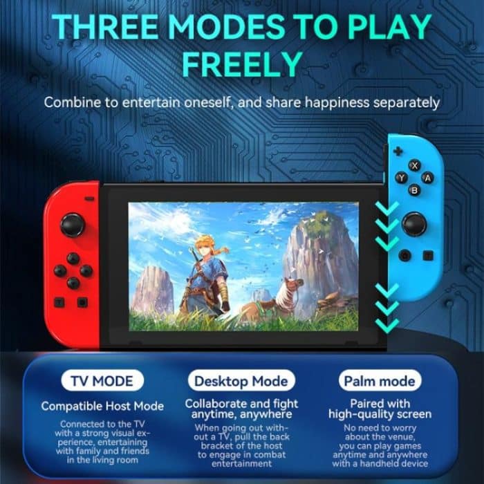 JOY-02 Gaming Left And Right Handle With RGB Lights Body Feel Bluetooth Gamepad For Switch / Switch OLED / Switch Pro / Switch Lite / Switch Joycon, Black, Grey – Bild 12