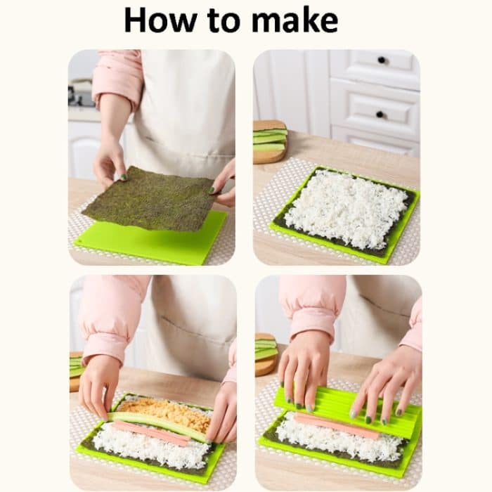 Silikon-Sushi-Vorhang-Handrollform, doppelseitiges Kimbap-Werkzeug – Bild 9