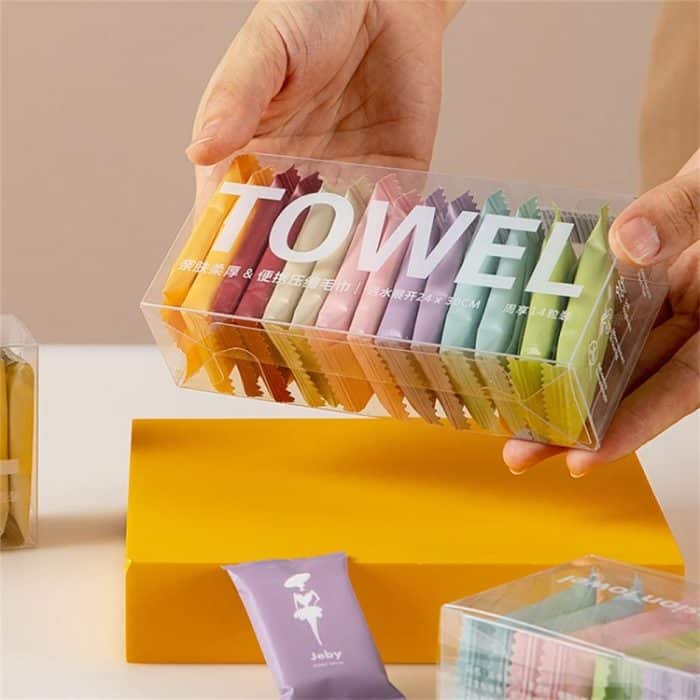 14 teile/schachtel Einweg Komprimiert Handtuch Tragbare Reise Waschlappen Verdickte Gesicht Wischen Handtuch – Bild 9