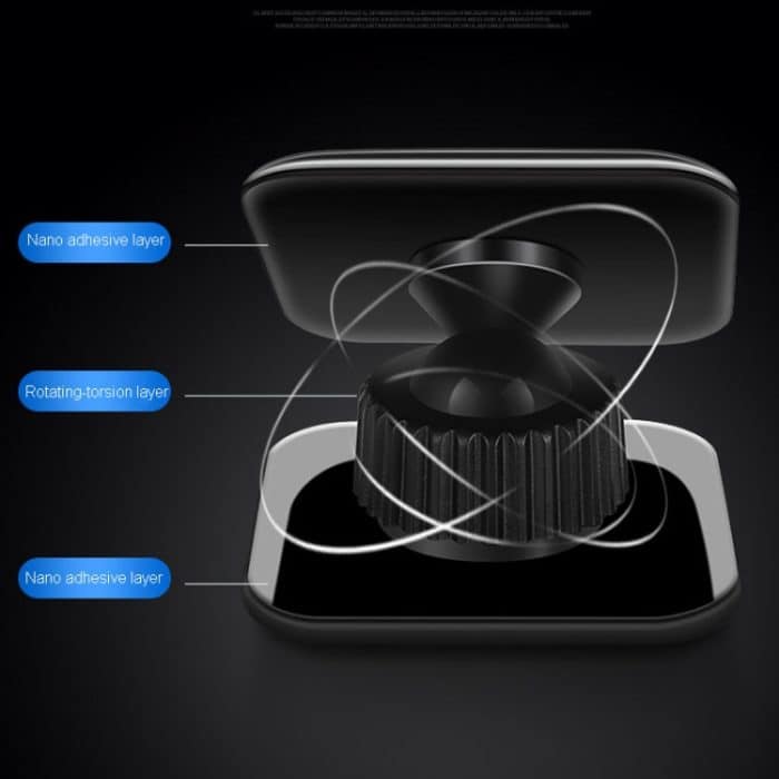 Multifunktionale klebrige Auto-Navigationshalterung, Kfz-Handy-Stützhalterung, Square Black – Bild 10