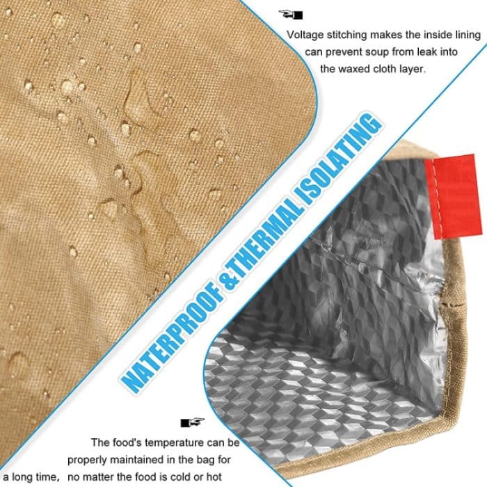 Wasserdichter, schmutzabweisender, wiederverwendbarer Aluminiumfolie-Eisbeutel für den Außenbereich, 8A, Öl, Wachs, Saurry-Mittagessen-Isolierbeutel – Bild 3