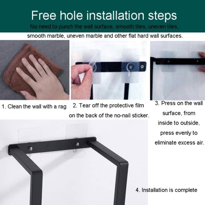 Edelstahl-Handtuchhalter für Badezimmer, Wandmontage, Handtuchhalter – Bild 10