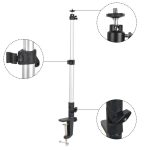 Aluminiumrohr-Handy-Live-Streaming-Teleskopstange Desktop-C-Clip-Handy-Overhead-Fotohalter, Bracket+Phone Clip – Bild 3