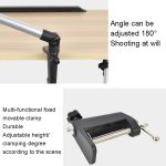 Aluminiumrohr-Handy-Live-Streaming-Teleskopstange Desktop-C-Clip-Handy-Overhead-Fotohalter, Bracket+Phone Clip – Bild 6