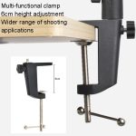 Aluminiumrohr-Handy-Live-Streaming-Teleskopstange Desktop-C-Clip-Handy-Overhead-Fotohalter, Bracket+Phone Clip – Bild 7