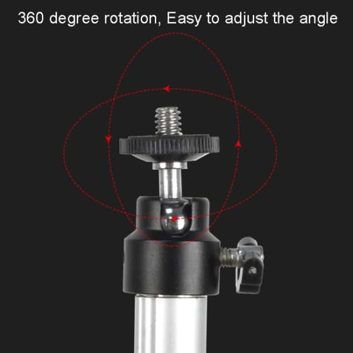 Aluminiumrohr-Handy-Live-Streaming-Teleskopstange Desktop-C-Clip-Handy-Overhead-Fotohalter, Bracket+Phone Clip – Bild 8