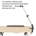 Aluminiumrohr-Handy-Live-Streaming-Teleskopstange Desktop-C-Clip-Handy-Overhead-Fotohalter, Bracket+Phone Clip – Bild 9