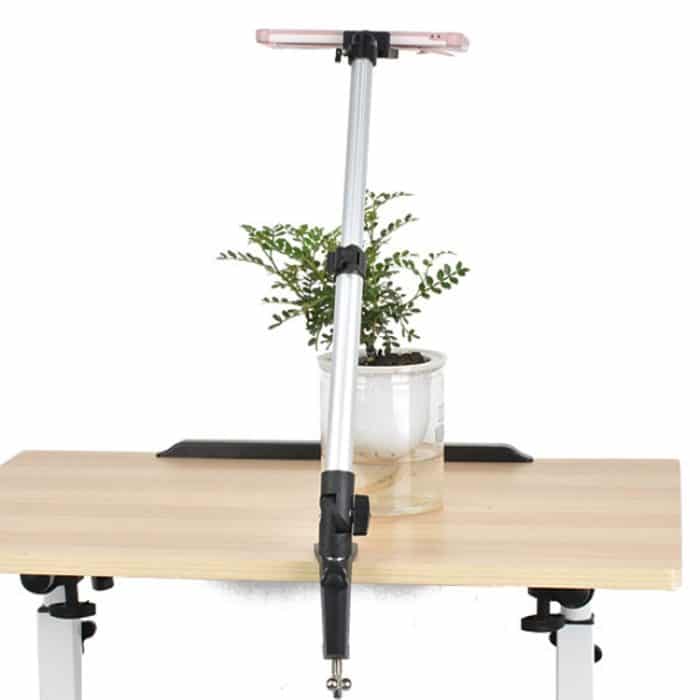 Aluminiumrohr-Handy-Live-Streaming-Teleskopstange Desktop-C-Clip-Handy-Overhead-Fotohalter, Bracket+Phone Clip – Bild 10