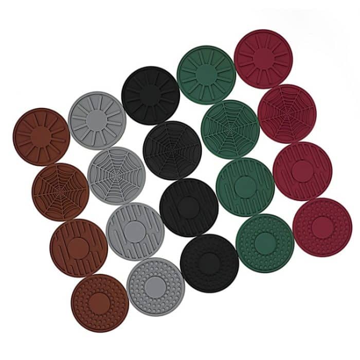 4 teile/satz 6,8x0,3 cm Auto Anti-rutsch Silikon Wasser Untersetzer Lagerung Innenraum, Black, Gray, Brown, Green, Wine Red – Bild 2