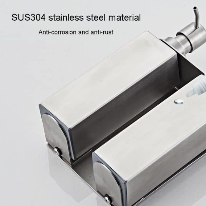 Hotel-Edelstahl-Seifenspender für Zuhause, Wandmontage, kein Stanzen, Drücken auf die Seifenflasche, Round 1 Barrel, Round 2 Barrel, Round 3 Barrel, Square 1 Barrel, Square 2 Barrel, Square 3 Barrel – Bild 3