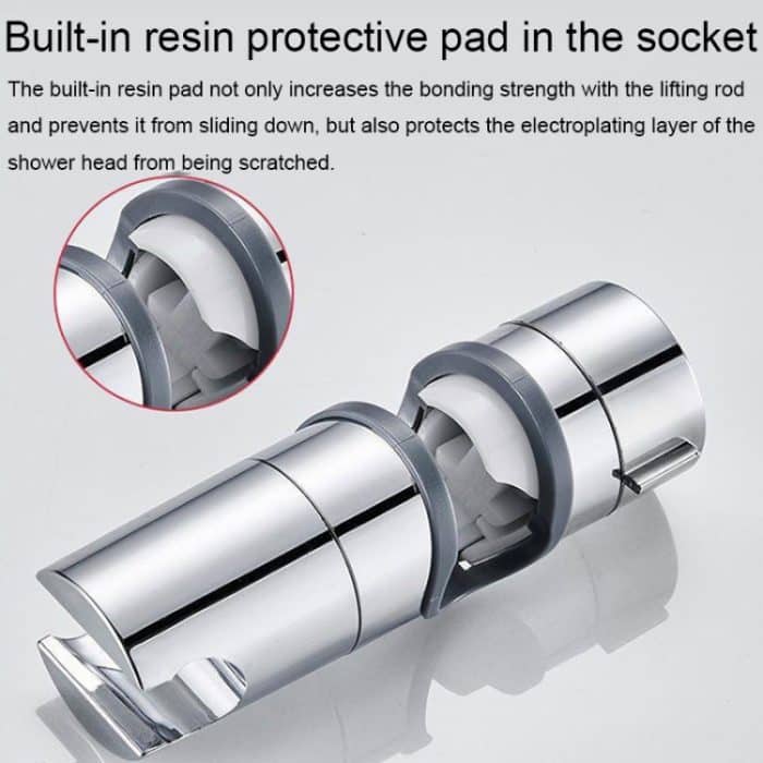 Verstellbare Duschhalterung mit gerader Schnalle, Duschstangen-Lift-Basis, Duschkopf-Halterung – Bild 7