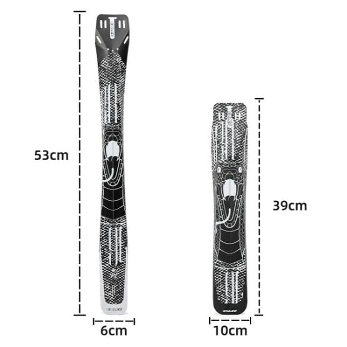 ENLEE E-641316 6 teile/satz Fahrrad Erweiterte Vorne Und Hinten Kotflügel Rennrad Schnell Abnehmbare Kotflügel, Anime Model, Black Model, Chain Model, Diamond Model, Snake Model, Five-Star Model – Bild 3