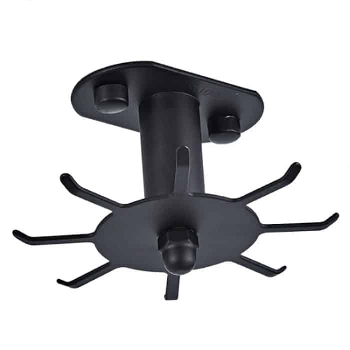 Küchenregal mit drehbarem Haken, kein Lochen, zum Aufhängen von Küchenutensilien, Black, Silver – Bild 1