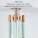 Küchenregal mit drehbarem Haken, kein Lochen, zum Aufhängen von Küchenutensilien, Black, Silver – Bild 5