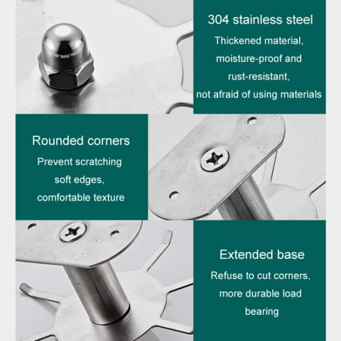 Küchenregal mit drehbarem Haken, kein Lochen, zum Aufhängen von Küchenutensilien, Black, Silver – Bild 7