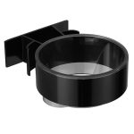 Badezimmer-Haartrockner-Regal, No-Punch-Aufbewahrungsregal zur Wandmontage, Black, Silver