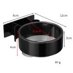 Badezimmer-Haartrockner-Regal, No-Punch-Aufbewahrungsregal zur Wandmontage, Black, Silver – Bild 3