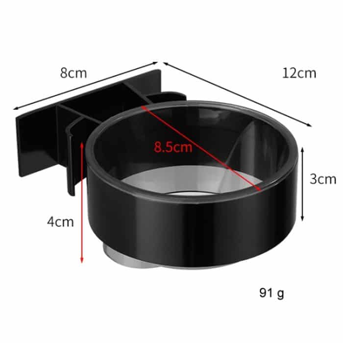 Badezimmer-Haartrockner-Regal, No-Punch-Aufbewahrungsregal zur Wandmontage, Black, Silver – Bild 3