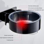 Badezimmer-Haartrockner-Regal, No-Punch-Aufbewahrungsregal zur Wandmontage, Black, Silver – Bild 4