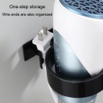 Badezimmer-Haartrockner-Regal, No-Punch-Aufbewahrungsregal zur Wandmontage, Black, Silver – Bild 7