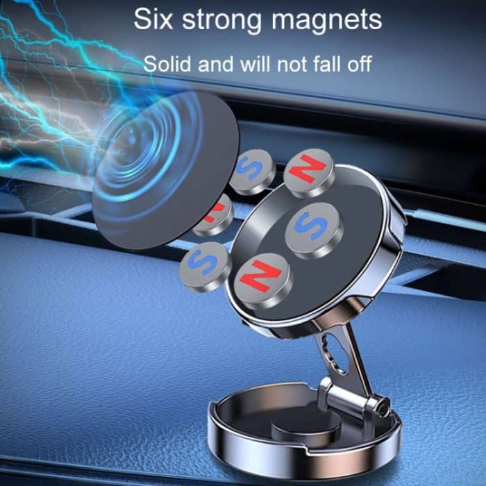 Magnetischer Autotelefonhalter, drehbarer, multifunktionaler Klappständer für das Auto – Bild 4