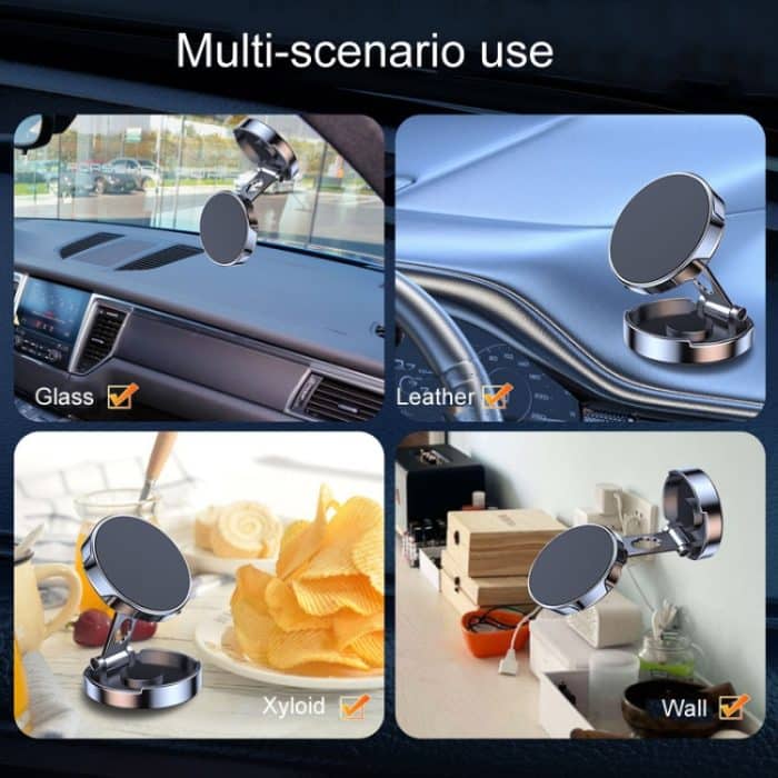 Magnetischer Autotelefonhalter, drehbarer, multifunktionaler Klappständer für das Auto – Bild 8