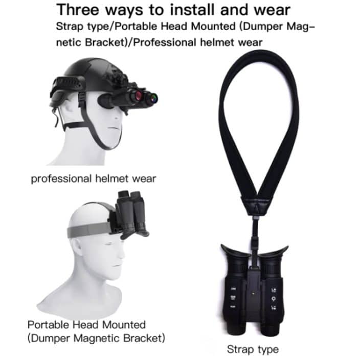 Einstellbarer Pupillenabstand, Headset, Nachtsichtgerät, 3D-HD-Digitalfernglas, Outdoor-Infrarot-Nachtsichtteleskop, NV8300 – Bild 13