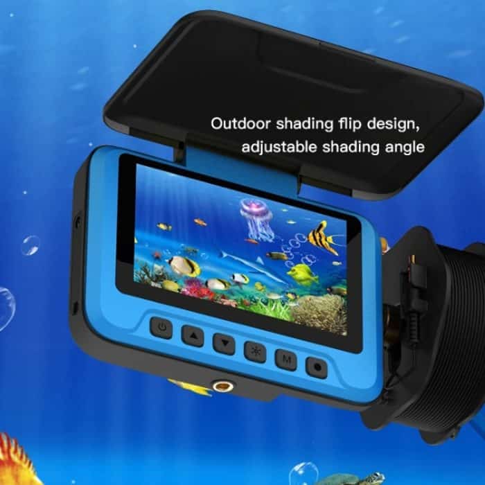Fischfinder-Kamera, Unterwasserüberwachung, Angeln, Sonarsensor, 4,3-Zoll-Display, LED-Digitalzoom, 4-facher Eisboot-Fishfinder, FDV3000 – Bild 5