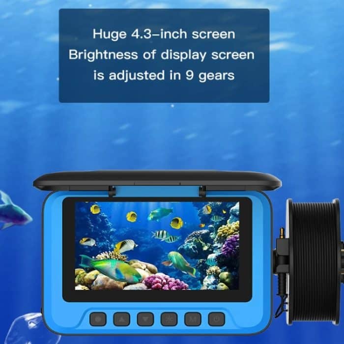 Fischfinder-Kamera, Unterwasserüberwachung, Angeln, Sonarsensor, 4,3-Zoll-Display, LED-Digitalzoom, 4-facher Eisboot-Fishfinder, FDV3000 – Bild 6