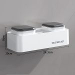 Hotel-Zahnbürstenständer mit Doppelbecher-Desktop-Zahnpastahalter zur Wandmontage – Bild 3