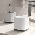 Hotel-Zahnbürstenständer mit Doppelbecher-Desktop-Zahnpastahalter zur Wandmontage – Bild 8