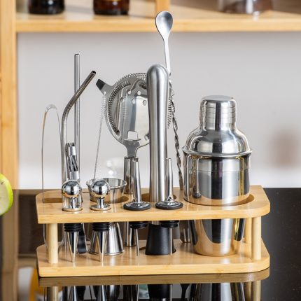 15-in-1-Edelstahl-Barkeeper-Set, Cocktail-Shaker, Bar-Barkeeper-Werkzeuge, 350ml, 550ml, 700ml, 750ml