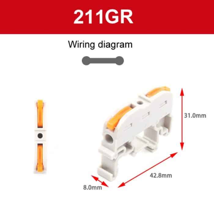 Führungsschienen-Ersatz-UK-Schnellklemmenblock, ein Eingang, ein Ausgang – Bild 8