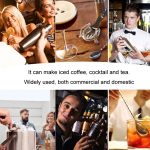 12-in-1-Edelstahl-Barkeeper-Holzständer-Set, Cocktail-Barkeeper-Werkzeuge, 350ml, 550ml, 700ml, 750ml – Bild 11