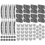 ENLEE E-RS2302 72 teile/satz Multifunktionale Reflektierende Streifen Aufkleber Fahrrad Körper Warnung Aufkleber