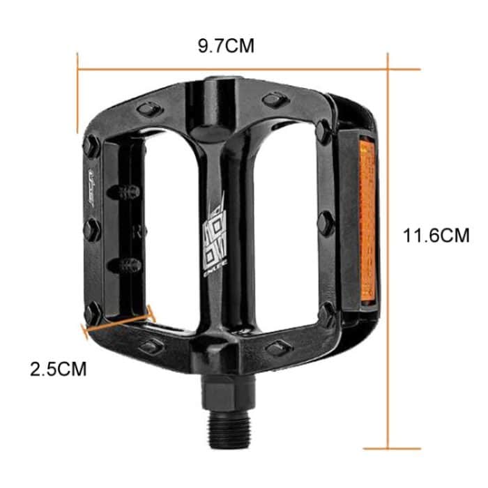 ENLEE M504 1 Paar Fahrrad-Aluminium-Kugelpedale, Freizeitpedale mit Reflektoren – Bild 3