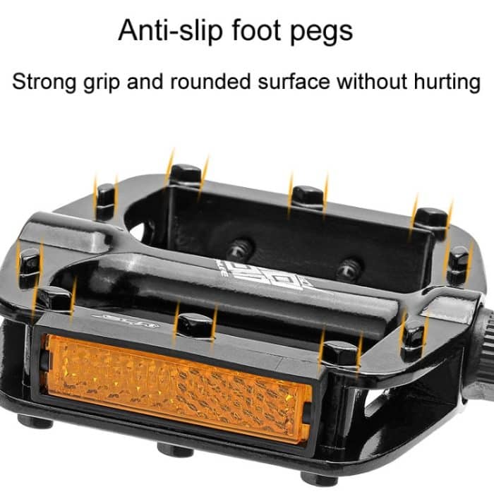 ENLEE M504 1 Paar Fahrrad-Aluminium-Kugelpedale, Freizeitpedale mit Reflektoren – Bild 6