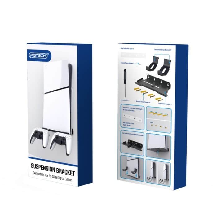 Für PS5 Slim Wandmontiertes Aufbewahrungsregal, Host-Griff, Aufbewahrungsaufhänger-Zubehör – Bild 11