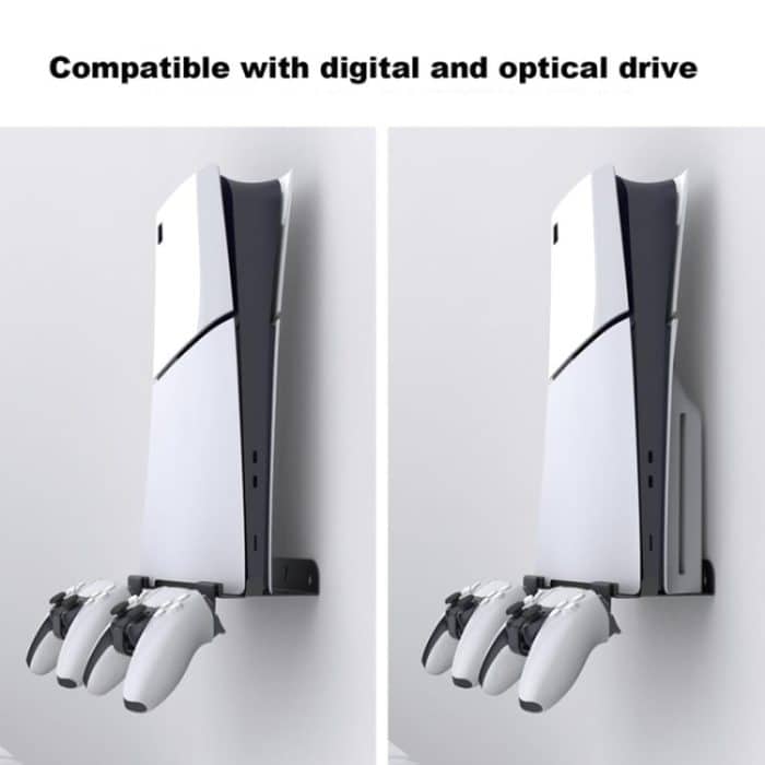 Für PS5 Slim Wandmontiertes Aufbewahrungsregal, Host-Griff, Aufbewahrungsaufhänger-Zubehör – Bild 9