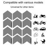 Fahrrad-Rad-Set, reflektierende Aufkleber, Nachtradfahren, reflektierende Schilder, ENLEE E-RS2301 12pcs /Set – Bild 4