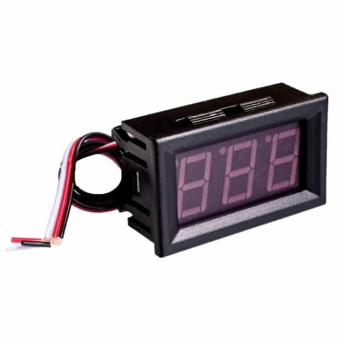 0V-30V 3-Draht-DC-Voltmeter-Klemme 0,56 Zoll LED-Digitalvoltmeter-Zubehör Verpolungsschutz, Red, Blue, Green – Bild 3