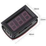 0V-30V 3-Draht-DC-Voltmeter-Klemme 0,56 Zoll LED-Digitalvoltmeter-Zubehör Verpolungsschutz, Red, Blue, Green – Bild 5