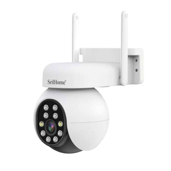 SriHome SH052B Wifi 5MP Drahtlose PTZ IP AI Auto Tracking Sound & Licht Alarm Sternenlicht Farbe Nachtsicht Im Freien überwachung Kamera, EU, US, UK, AU – Bild 3