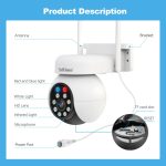 SriHome SH052B Wifi 5MP Drahtlose PTZ IP AI Auto Tracking Sound & Licht Alarm Sternenlicht Farbe Nachtsicht Im Freien überwachung Kamera, EU, US, UK, AU – Bild 5