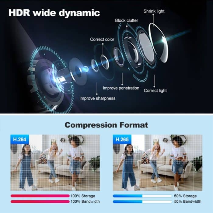 SriHome SH052B Wifi 5MP Drahtlose PTZ IP AI Auto Tracking Sound & Licht Alarm Sternenlicht Farbe Nachtsicht Im Freien überwachung Kamera, EU, US, UK, AU – Bild 8