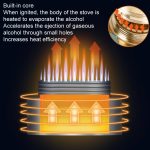 CSTUR Y2218 Outdoor Ultraleichter Aluminiumkocher Camping Angeln Tragbare Flüssigalkoholkocher – Bild 7